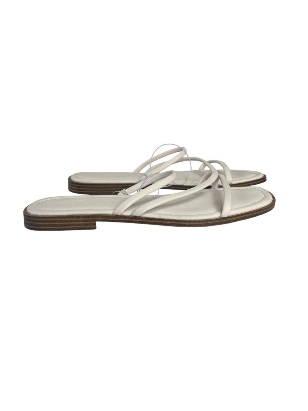 Universal Thread Louie Memory Foam Sandals Womens Cream Size 11 New Strappy